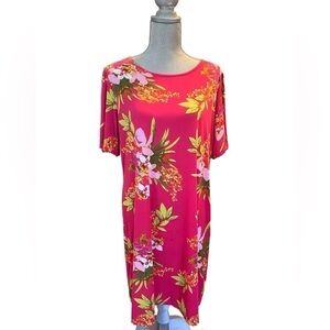 Alexandra + oak Pink Floral Dress, WOMENS size Large-0688